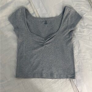 Brandy Melville Gray Short Sleeve Top